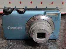 Canon PowerShot A3200 IS 14.1MP Blue Digital Camera , Not Working Lens Stuck