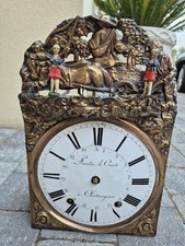 Très Rare Horloge Comtoise Automate Pendule Carillon Forêt Noire