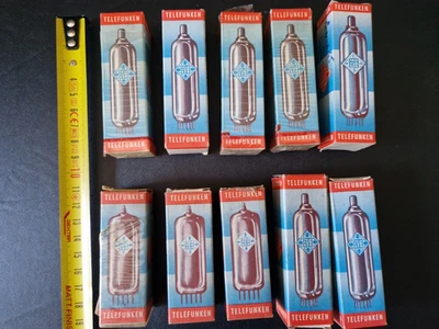 10 ampoules poste radio TSF de marques TELEFUNKEN ,en boites - Photo 1/4