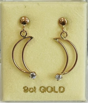 Mond-Ohrhänger 9 kt Rotgold 375 cz ER7753R - Schnäppchenpreis