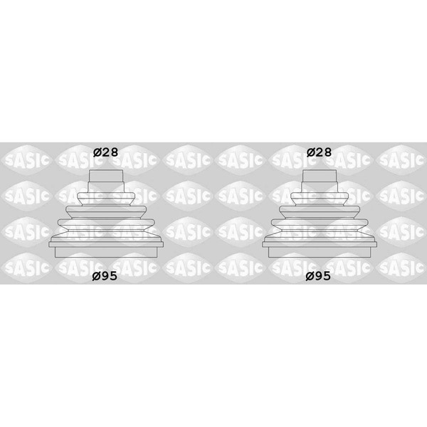 2X Sasic Achsmanschetten Satz Radseitig Passend FüR CitroËN Evasion Jumpy Fiat S-image