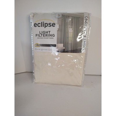 Eclipse Ivory Chelsea UV Light Filtering Window Sheer Curtain Panel 52''x95''