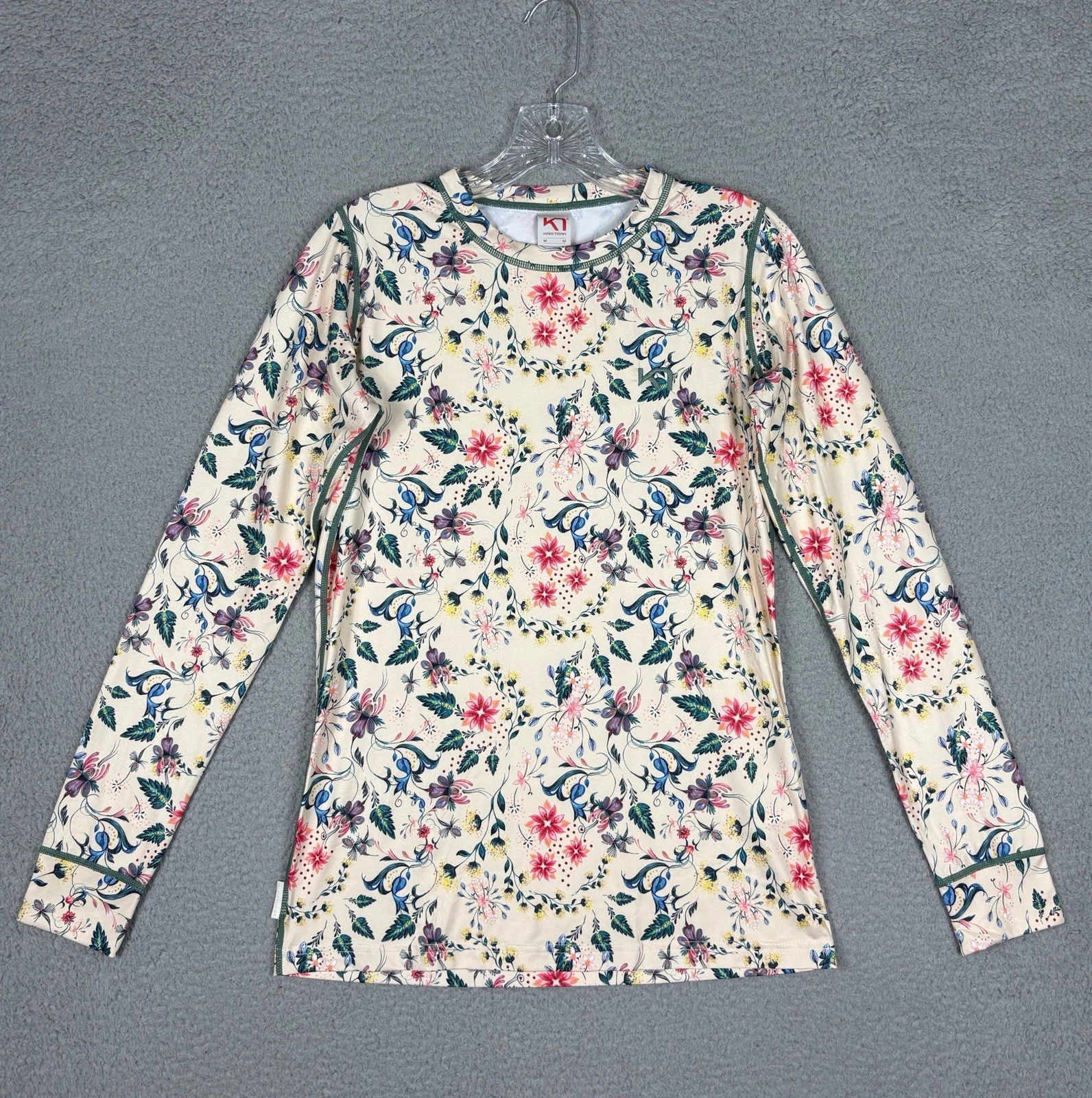 Kari Traa Base Layer Top Women’s Medium Floral Athletic Performance Golf Tennis
