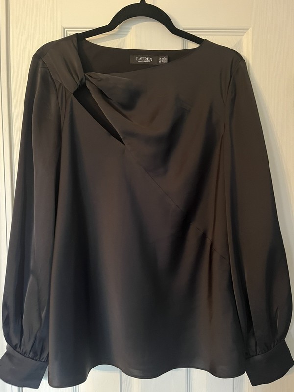 Ralph Lauren, Extra Large Cut Out Satin Charmeuse Shirt￼