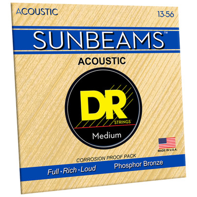 DR Strings RCA-13 Sunbeam Phosphor Bronze Medium Acoustic 13-56