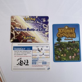 Nintendo e-Reader - Game and Watch Card Donkey Kong Jr Pokemon Manhole 2002 Lot