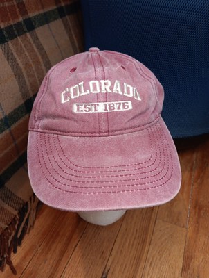 Vintage Colorado Est 1876 Adjustable Strapback Dad Hat Baseball Cap Red Sun Fade