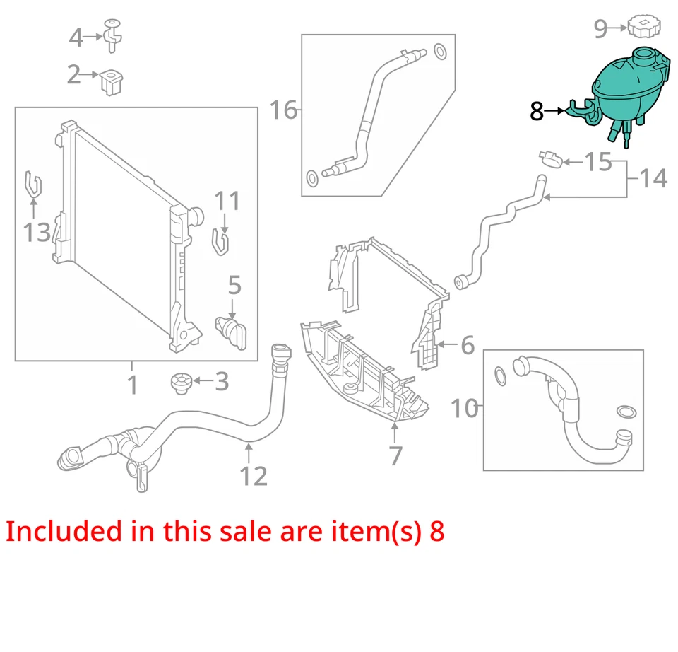 2013 Mercedes-Benz E-Class Coolant Overflow Bottle OEM 92K Miles - LKQ362971725 - Image 4 of 4