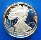 2012-W AMERICAN SILVER EAGLE. PROOF SILVER DOLLAR, NO BOX OR COA. IN CAPSULE.