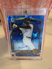 Leo De Vries 2025 Bowman Sapphire Blue Auto #/199 Padres 🔥