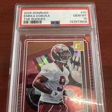 2025 Panini Donruss Football The Rookies Emeka Egbuka Bucs Psa10