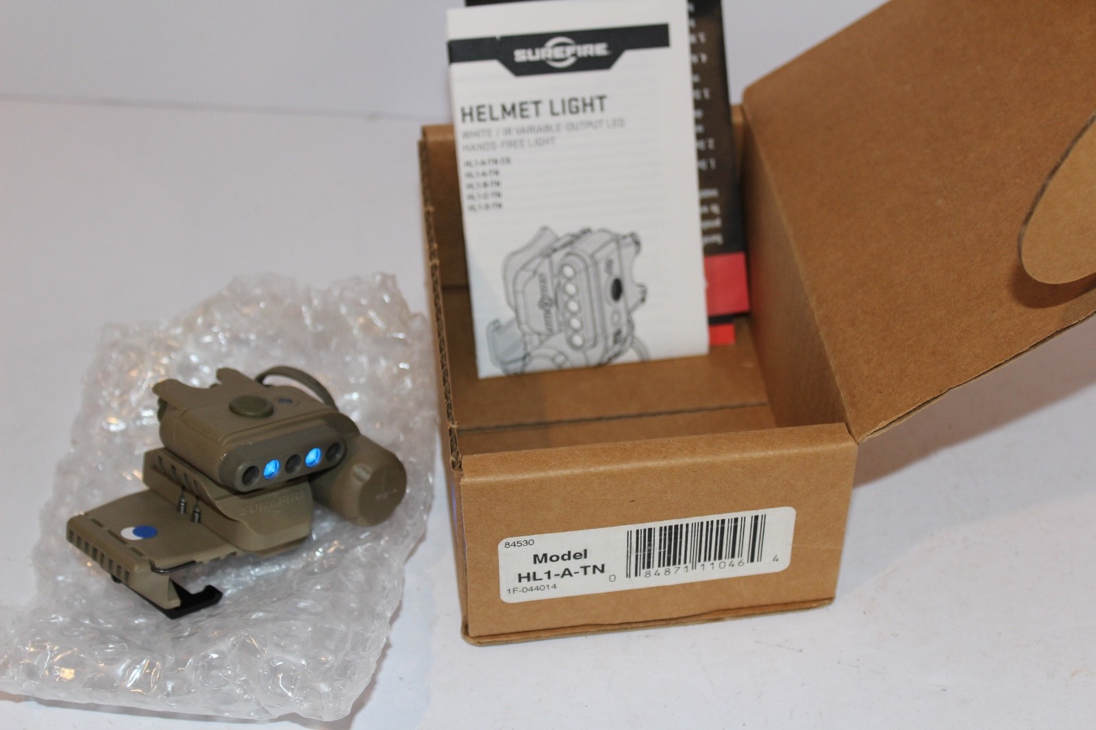 SureFire Helmet Light White/Blue HL1-A-TN LED Tested Working