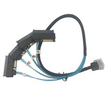 Mini SAS HDD SFF-8643 to 4 SFF-8482 Connector with Power Port Hard Drive 0.5m US