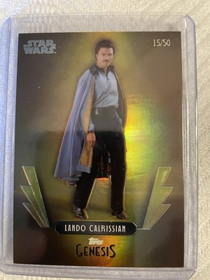 2025 Topps Disney Genesis Star Wars Lando Cairissian  #7 Gold Foil 15/50
