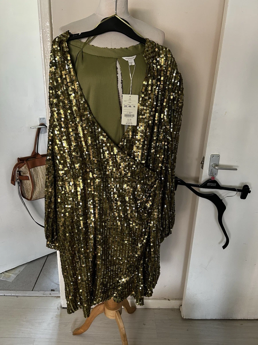 Monsoon Sequins Gold Dresses for Women for sale | eBay UK