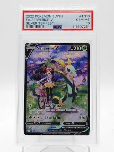 SERPERIOR V 2022 POKEMON SILVER TEMPEST TRAINER GALLERY TG13 FA PSA 10 Q0895