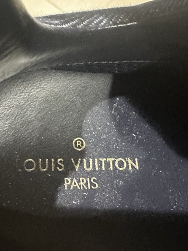 LOUIS VUITTON RUNAWAY WOMEN BLUE DENIM MONOGRAM/LEATHER SNEAKERS - Picture 8 of 14