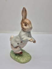 Lovely Beswick Beatrix Potter Peter Rabbit Gold 1997 Porcelain Figurine