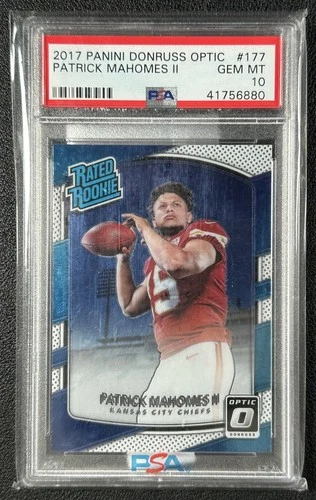 PATRICK MAHOMES II PSA 10 2017 PANINI DONRUSS OPTIC #177 RATED ROOKIE RC 880