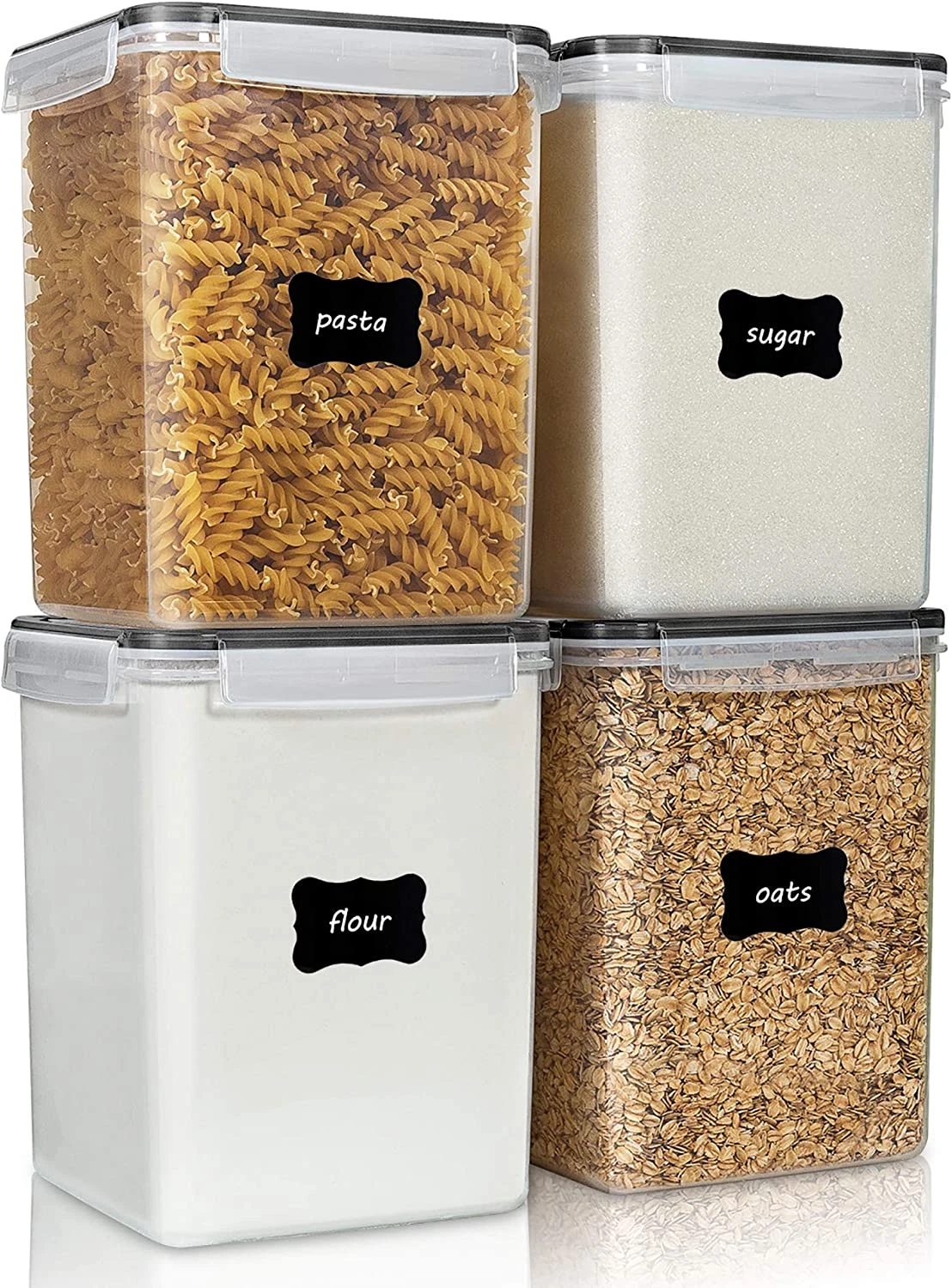 Vtopmart 4 PCS Large Food Storage Containers 5.2L / 175Oz, 4 Pieces BPA Free
