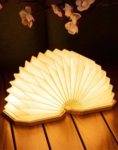 Lampe d'accordéon pliante d'origine, lampe lumineuse chaude, lampe de bureau portable,...