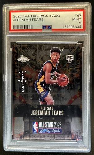 2025-26 Topps Chrome Cactus Jack x NBA All-Star Jeremiah Fears RC #67 PSA 9 - Picture 1 of 2