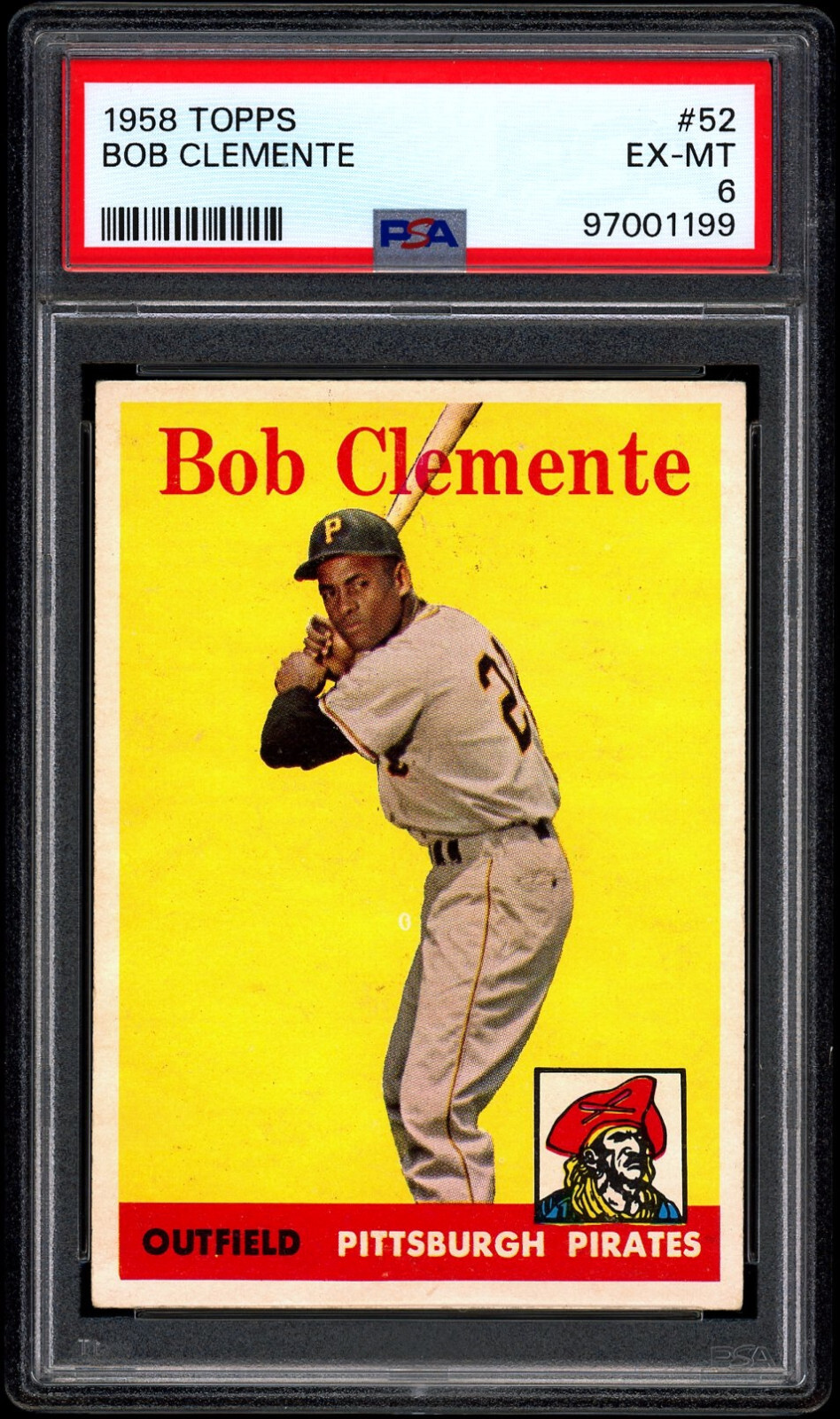 1958 Topps #52 Roberto Clemente PSA 6 CENTERED