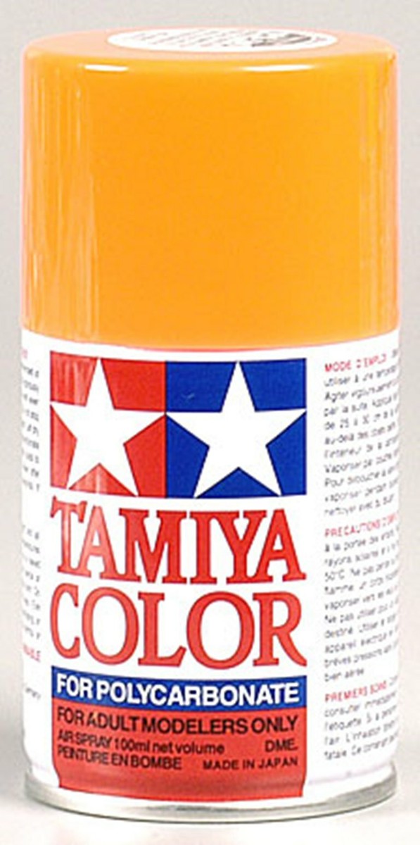 PS-24 Polycarbonate Spray Fluorescent Orange 3 oz Tamiya Paint