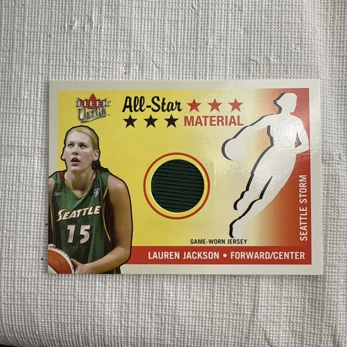 2003 Fleer Ultra WNBA Lauren Jackson-All Star Jersey-Patch Card-Storm