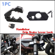 Universal Aluminum CNC Motorcycle Handle Throttle Grip Security Lock w/2-Keys 