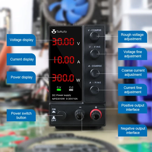 Adjustable DC Bench Power Supply 30V 5A/6A/10A LED Precision Lab Variable UK - Picture 18 of 24