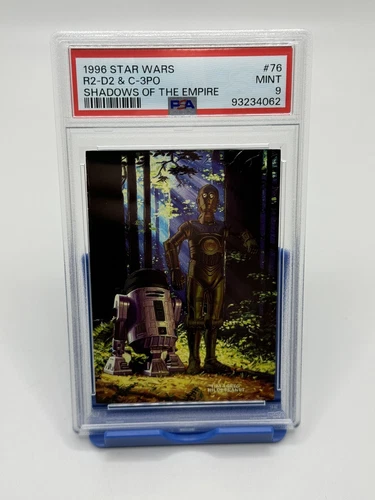 1996 Topps Star Wars Shadows of the Empire Etched Foil R2-D2 & C-3PO #76 PSA 9