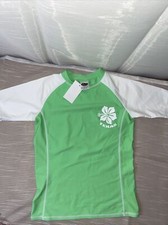 Coastalista Girls Swim Shirt Rashguard Color Green With Texas Decal Size XL NWT