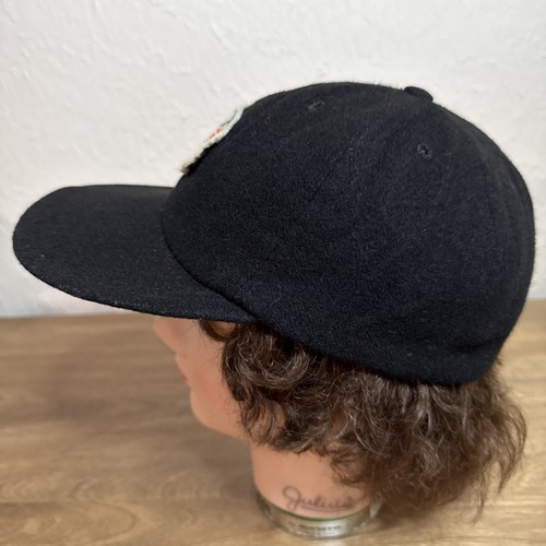 Vintage 60s San Francisco Giants Baseball Cap Wool Black stitched Hat MLB - Picture 8 of 16