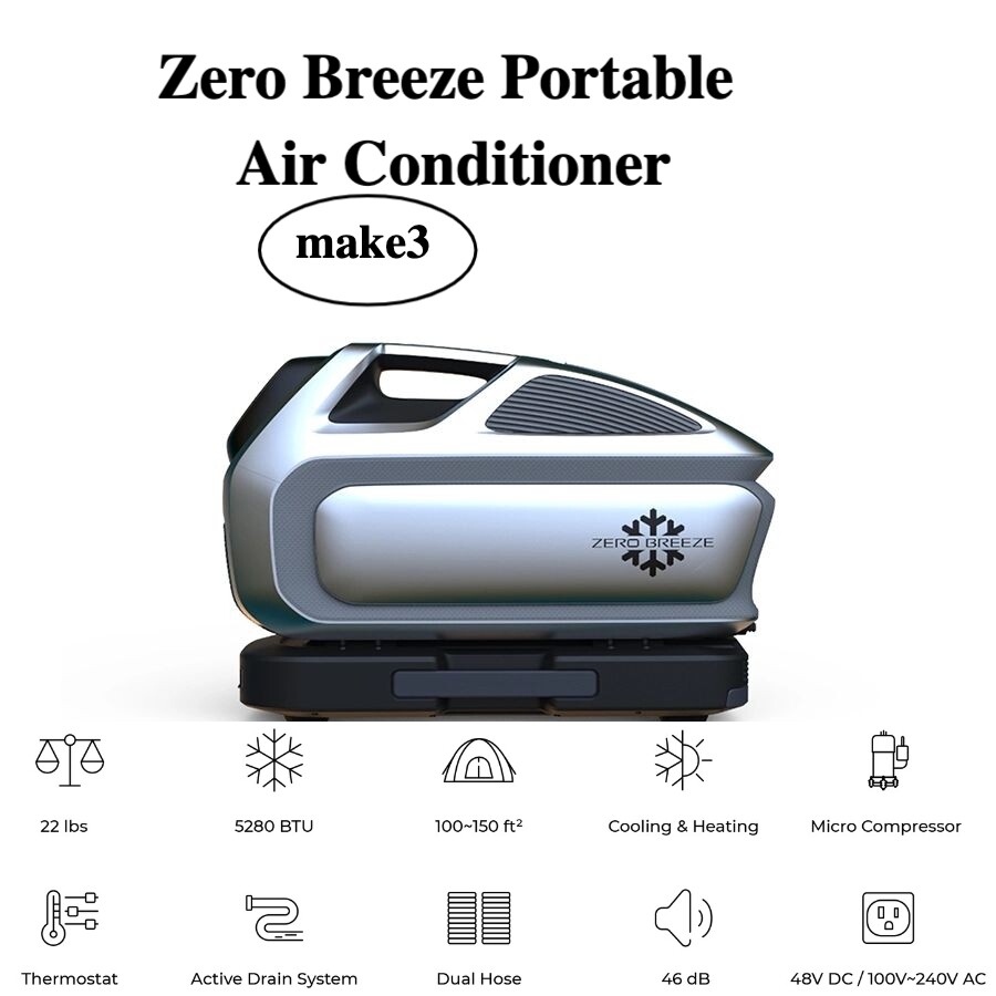 ZERO BREEZE MARK3 portable outdoor air conditioner with battery