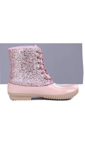 womens duck boots pink