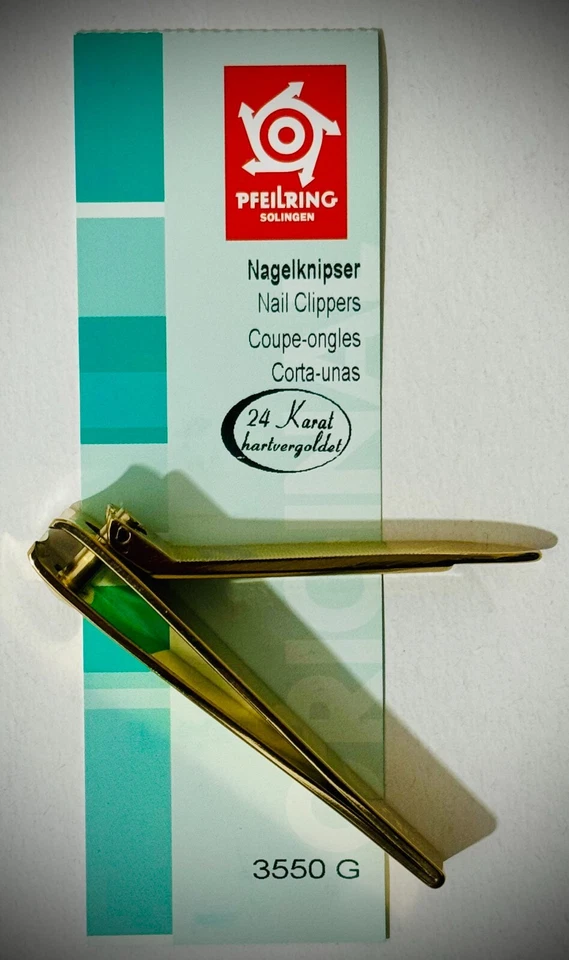 Pfeilring 3550G Nail Clippers (6 cms / 2.4 ins) - Gold Plated - Made in Germany - Imagem 4 de 4