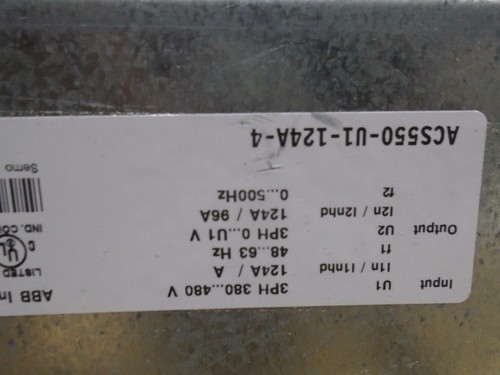 ABB DRIVE ACS550-U1-124A-4 - Picture 2 of 2