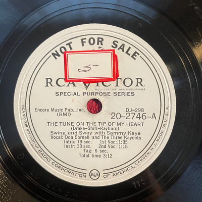 RCA VICTOR 20-2746 PROMO Swing and Sway with Sammy Kaye