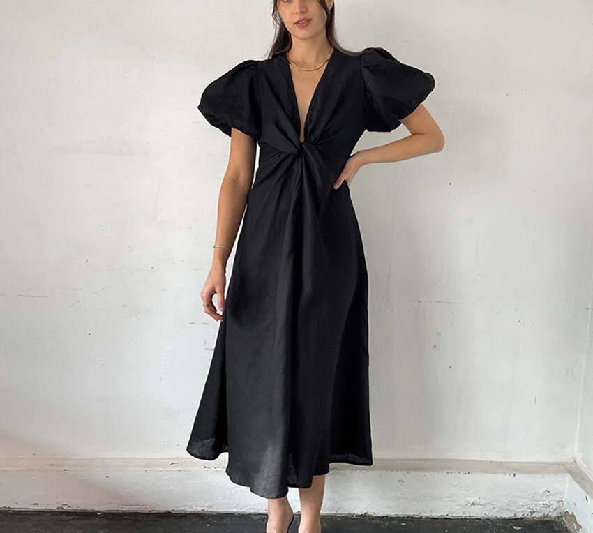 black dress long sleeves Mini Mayla Sleeve Dress Size 12 Size:X Large (16) Fit And Flare Birthday Dresses for Women Hidden back zipper/clasp