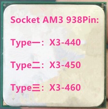AMD X3-440 X3-450 X3-460  Triple-Core Socket AM3 Processor CPU