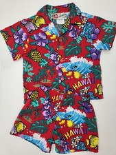 Vintage Hilo Hattie Boy's Hawaiian Aloha Set 3 years Made in Hawaii