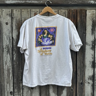 Vintage 90s A Symphony Of Voices Bilingual Education T-Shirt Oneita