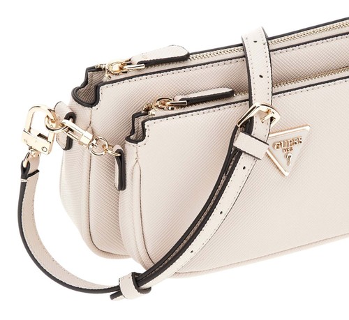 GUESS bolso bandolera Noelle Double Pouch Crossbody Bone - 第 3/4 張圖片