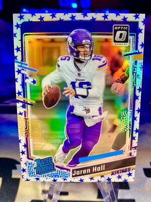 2023 Jaren Hall Panini Donruss Optic Blue Stars Prizm Rated Rookie #270 Vikings