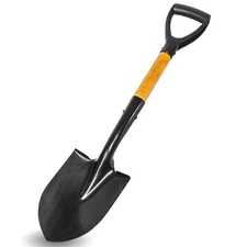 ASR Outdoor HRC Steel Shovel Spade Gold Panning Tool Knurled Wooden Handle 28.25