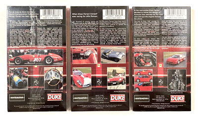 Vintage Ferrari 50 Years Collection VHS Box Set 3 Tapes w/ Sleeve