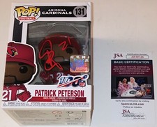 PATRICK PETERSON SIGNED AUTOGRAPHED ARIZONA CARDINALS FUNKO POP JSA COA STEELERS