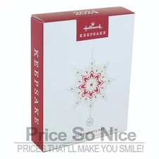 Hallmark 2024 Ornament Snowflake 2024 Porcelain Ornament