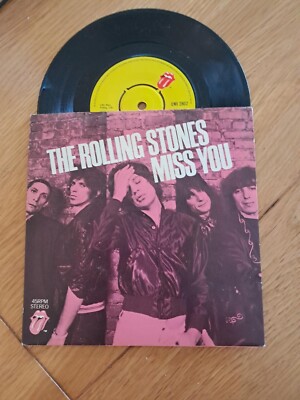 THE ROLLING STONES Miss You (1978) UK 7'' Vinyl  EMI 2802  VG+ / EX